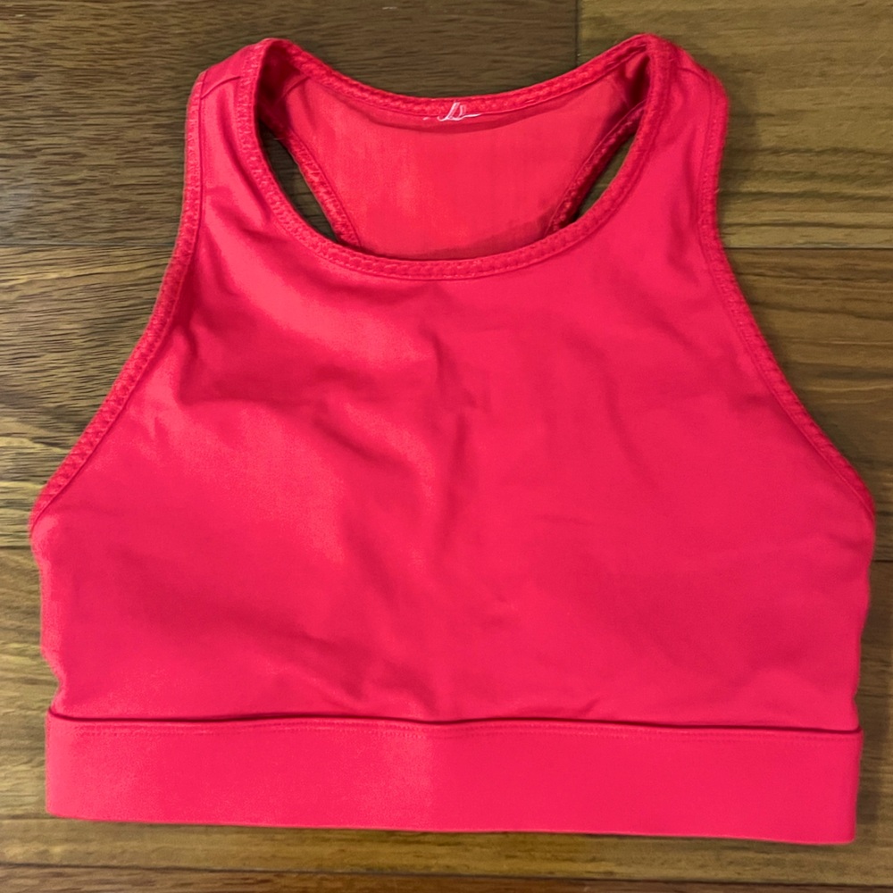Fabletics Trinity High Impact Sports Bra- red